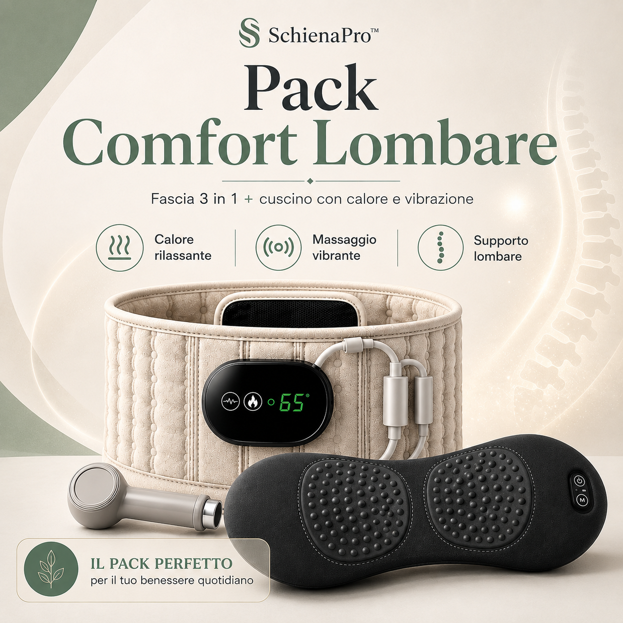 SchienaPro™– Fascia Lombare 3 in 1