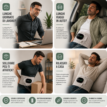 SchienaPro™– Fascia Lombare 3 in 1