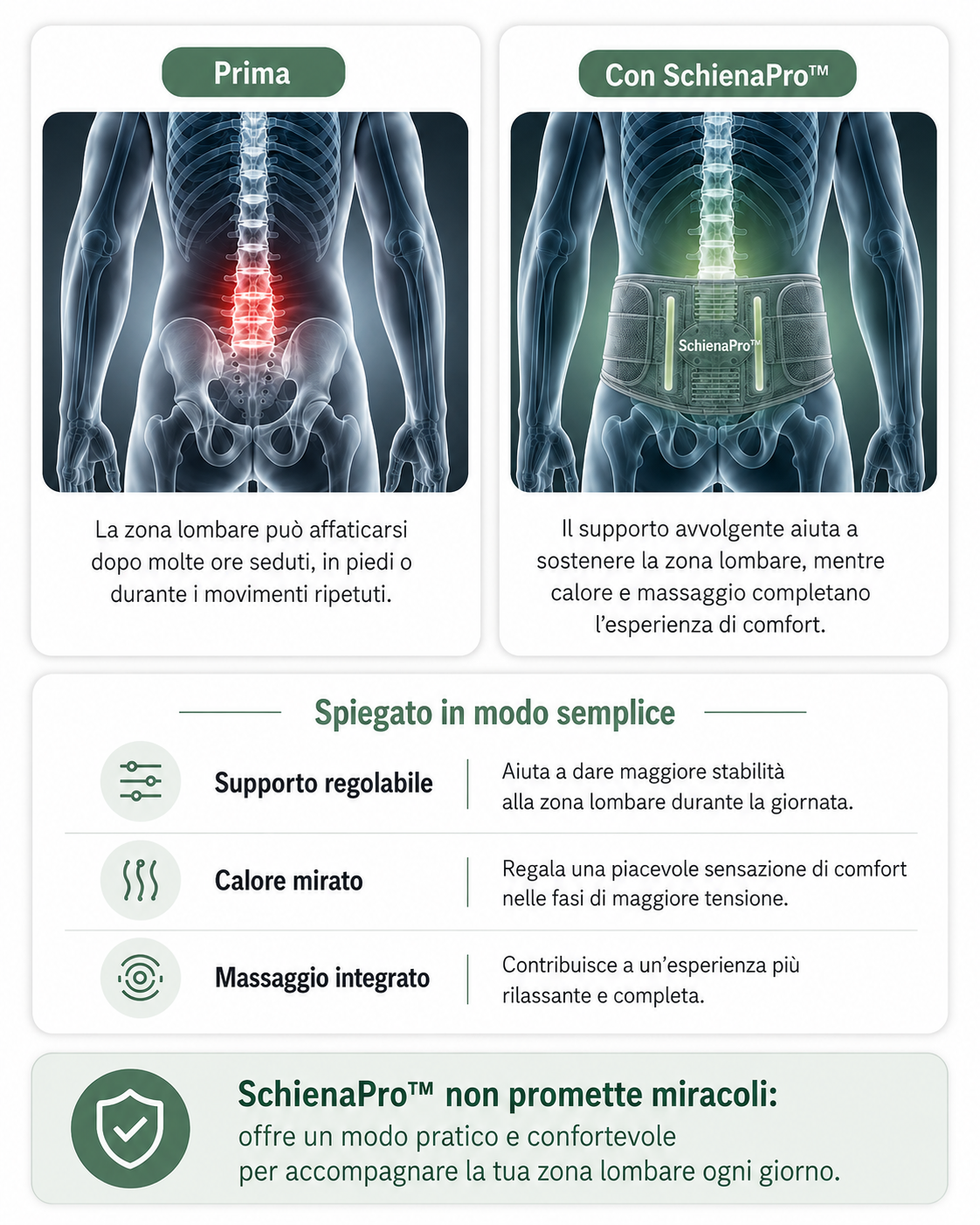 Capire il comfort lombare passo dopo passo